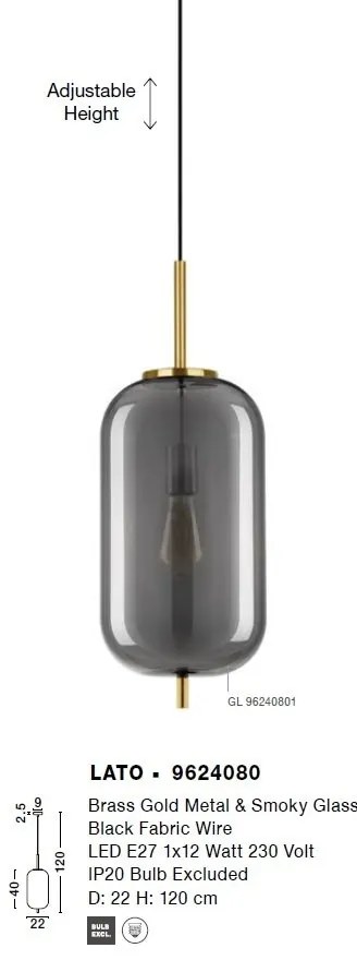 Lustra/Pendul design modern LATO D-22cm