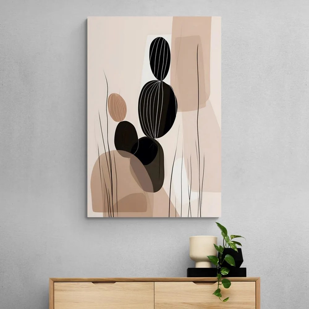 Tablou forme abstracte botanice de cactus