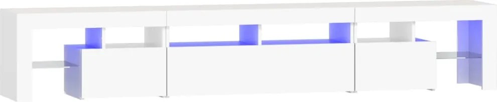 vidaXL Comode TV cu lumini LED, alb2，30x36,5x40