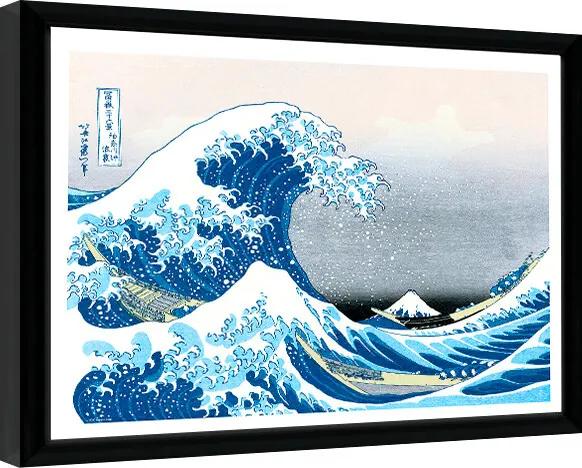 Poster înrămat Hokusai - Great Wave