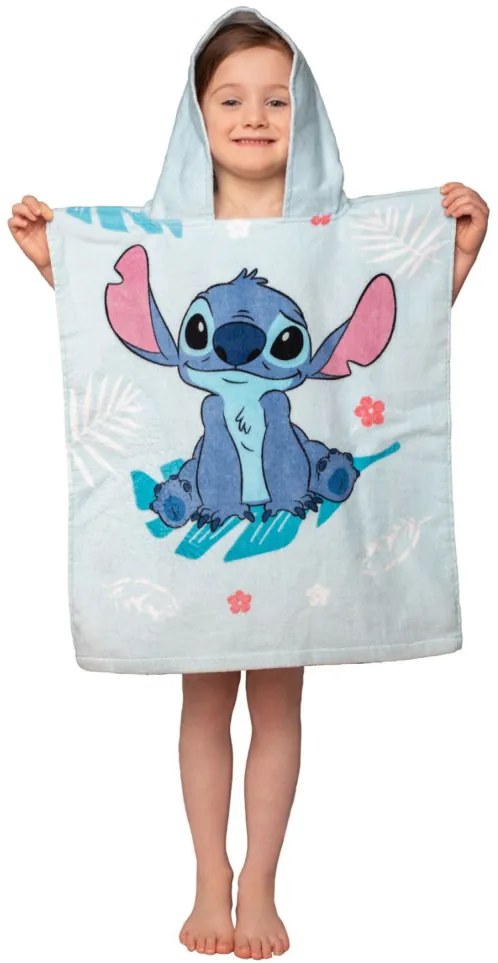 Disney Lilo și Stitch Blue poncho prosop de plajă 50x115 cm