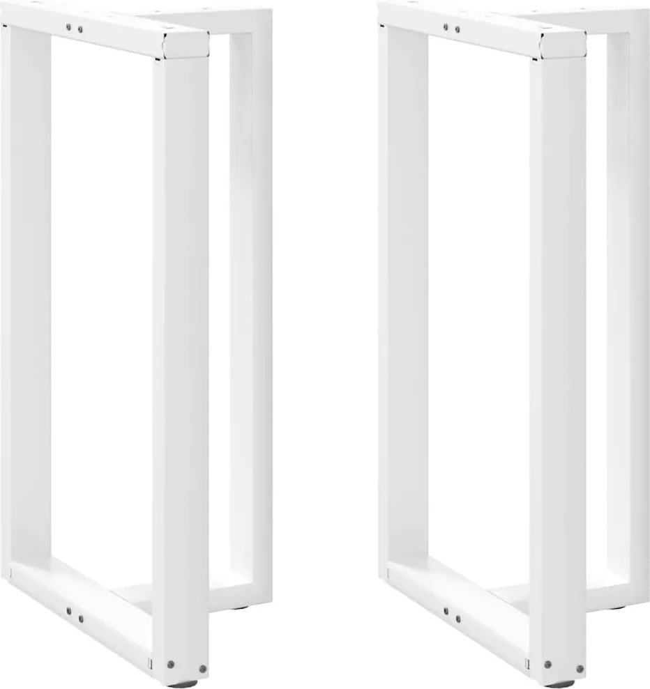 vidaXL Picioare de masă de bar în formă de T, 2 buc., alb, 60x35x(100-101) cm, oțel
