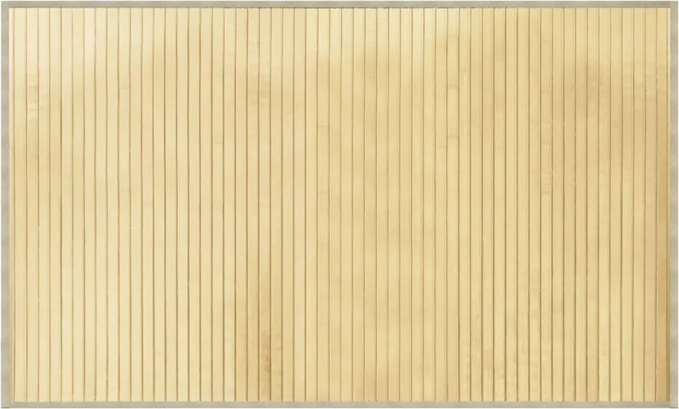 vidaXL Covor dreptunghiular, natural deschis, 60x100 cm, bambus