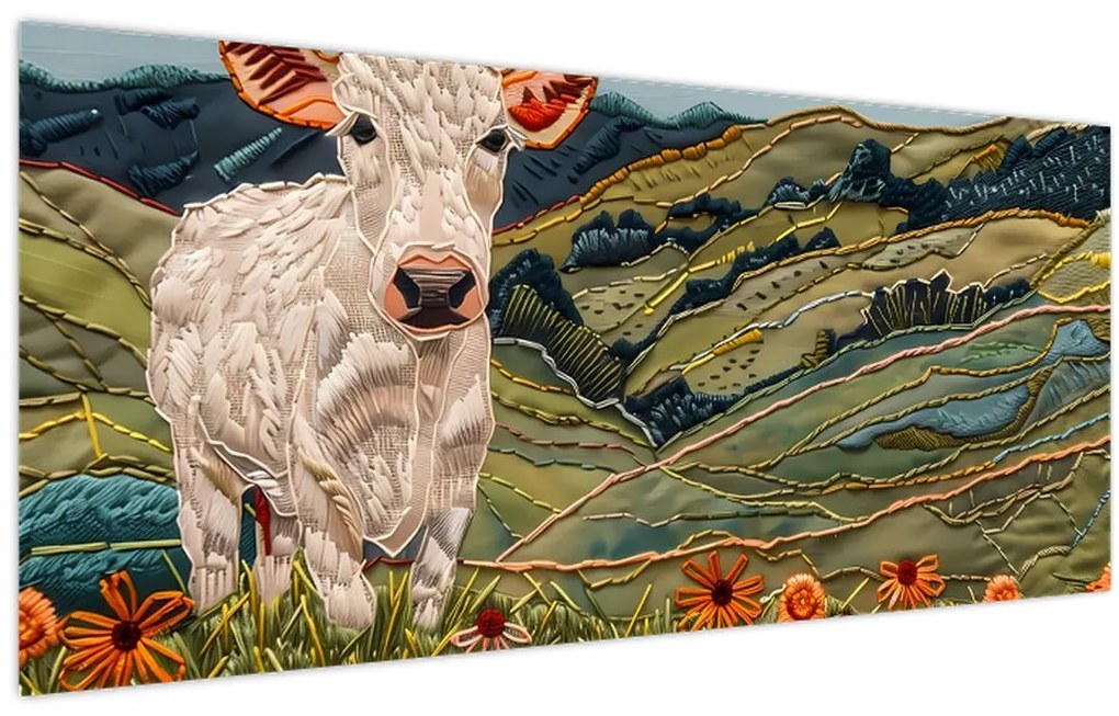 Tablou - Imitație de motiv tricotat (120x50 cm)
