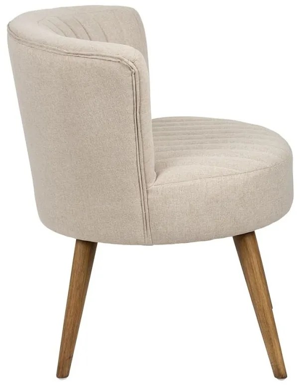 Scaun dining, gri, din lemn de cauciuc si textil, Demeure
