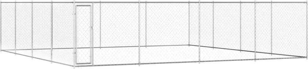 vidaXL Padoc pentru câini de exterior, 760x760x185 cm, oțel galvanizat