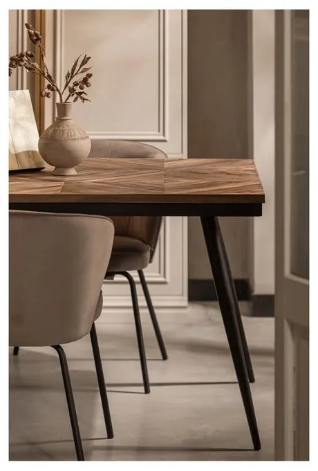 Set de scaune de sufragerie bej 2 buc. tapițat Admit – WOOOD