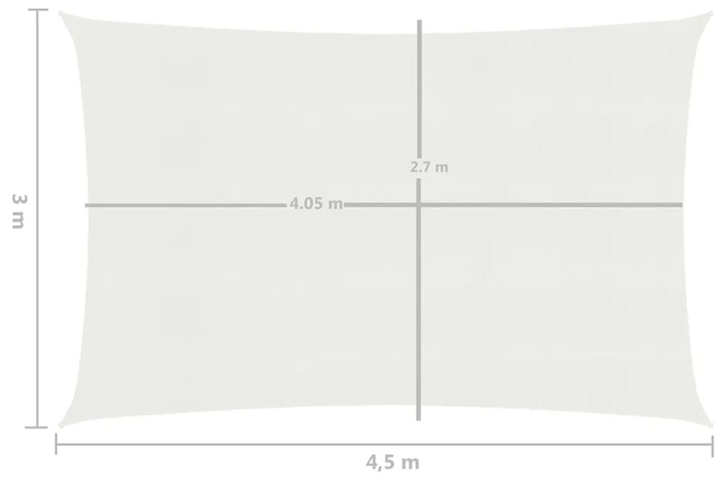Panza parasolar, alb, 3x4,5 m, HDPE, 160 g m   Alb, 4.5 x 3 m