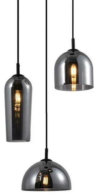 Lustra design modern Blanca 3 fumuriu ZZ AZ3336