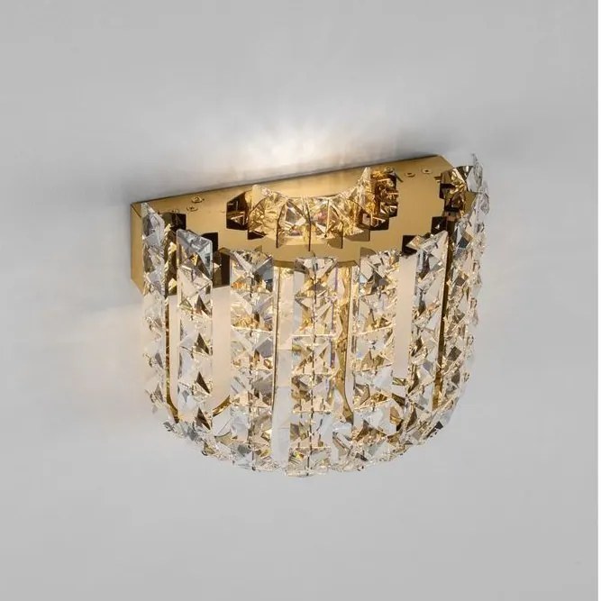 Aplica de perete LED auriu, cristale sticla CELYSIA