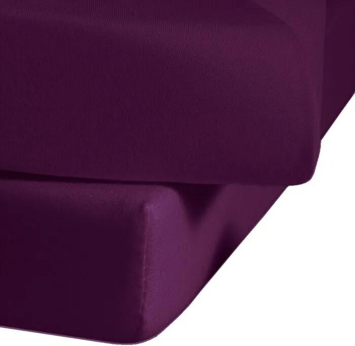 Cearceaf Jersey, bumbac, violet, 100 x 200 cm