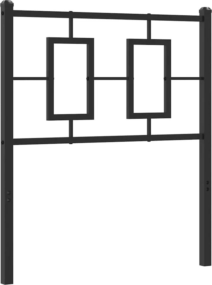 vidaXL Tăblie de pat de schimb metalică, negru, 75 cm