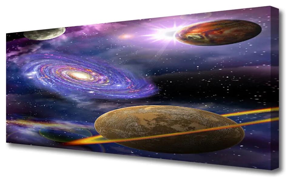 Tablou pe panza canvas Spațiu Universul Violet Gri