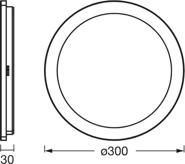 Osram - Plafonieră LED pentru baie ORBIS DISC, 22W/230V, Ø 30 cm, IP44, crom