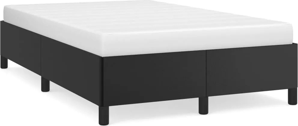 vidaXL Cadru de pat, negru, 120x200 cm, piele ecologică