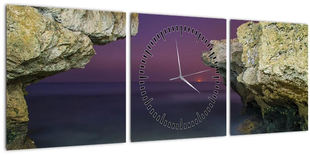 Tablou - recif de mare (cu ceas) (90x30 cm)