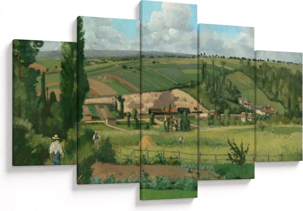 Tablou - Camille Pissarro, Landscape at Les Pâtis, Pontoise, reproducere (150x105 cm)