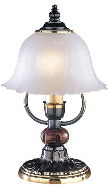 Veioza / Lampa de masa design italian din alama cu lemn 2700