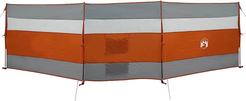 vidaXL Paravan de camping, gri/portocaliu, 508x130 cm, impermeabil
