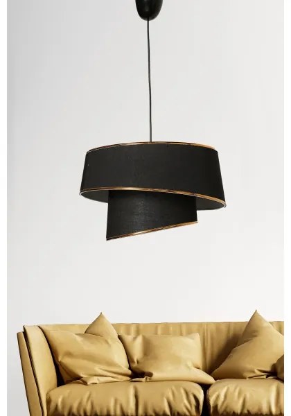 Lustră pe cablu BARETTE 1xE27/60W/230V neagră/cupru