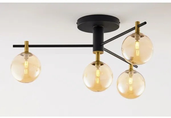 Lustră aplicată Jupiter 2031 FIGARO 4xG9/10W/230V negru/auriu/bej