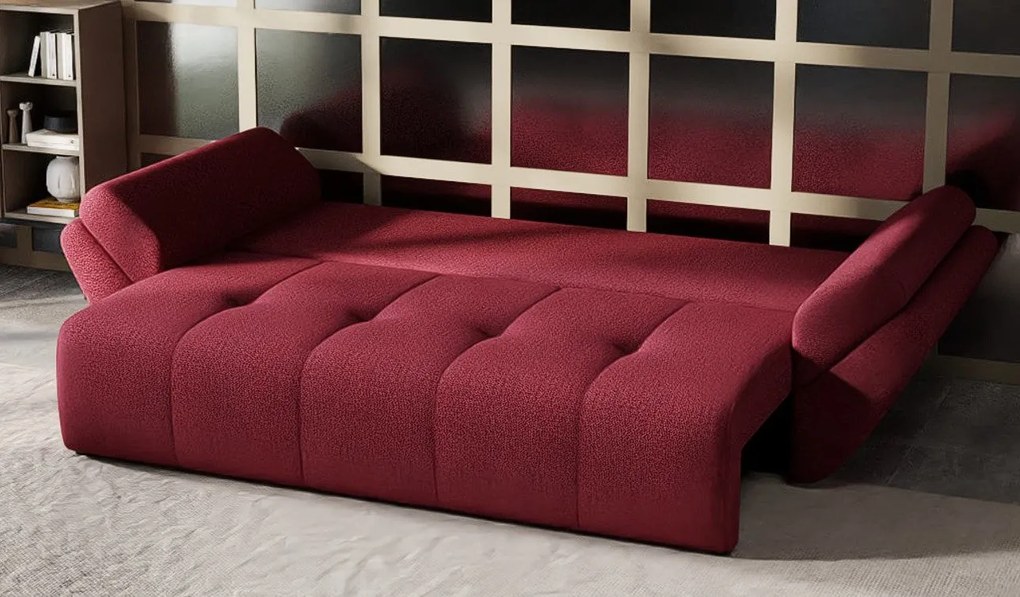 Canapea extensibilă dumonde cu ladă de depozitare si sezut confortabil din spuma high-density, Berlin Enjoy Winery 250x100 cm