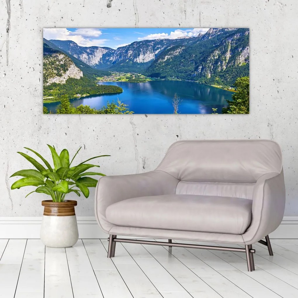 Tablou - Lacul Hallstatt, Hallstatt, Austria (120x50 cm)