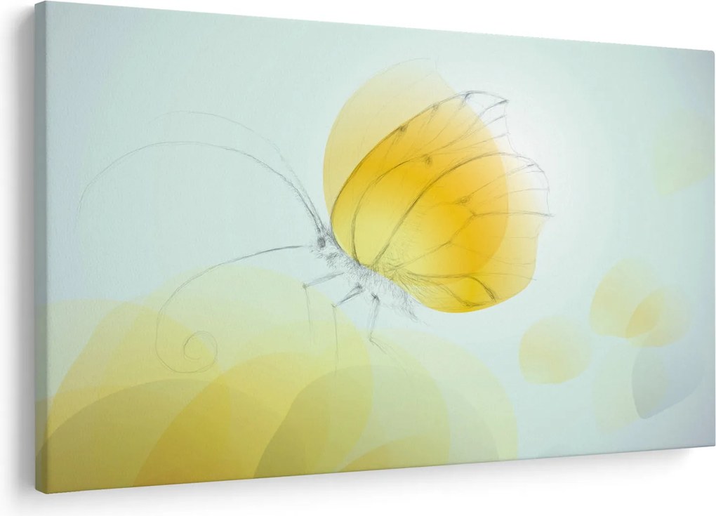 Tablou - Fluturele galben (90x60 cm)