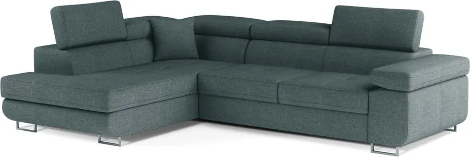 Colțar albastru extensibil/cu spațiu de depozitare (cu colț pe partea stângă/în formă de ”L”) Anton – ELTAP