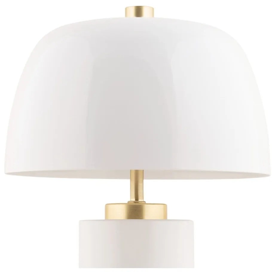 Veioză albă LED cu intensitate reglabilă cu abajur din metal (înălțime 30 cm) Freya – Leitmotiv