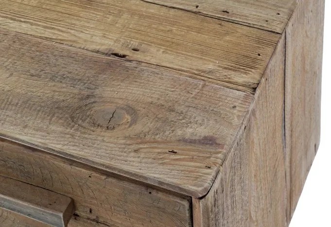Comoda TV, natur, din lemn de pin reciclat, Rustin