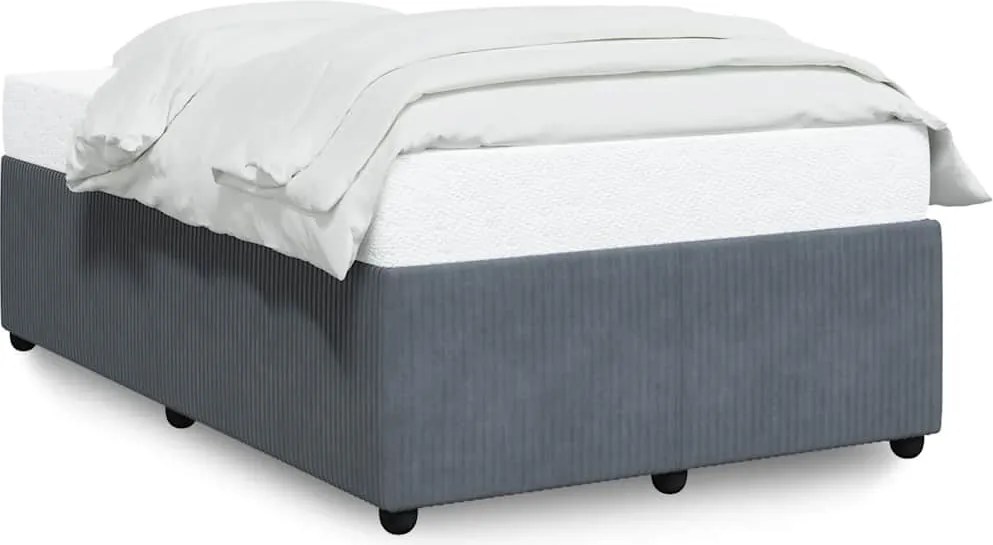 vidaXL Cadru de pat fără saltea, gri închis, 120x200 cm, catifea