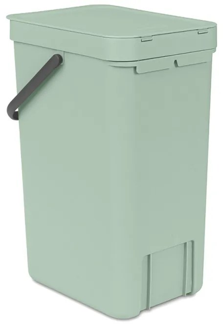 Cos de gunoi colectare selectiva Brabantia Sort&Go 1005517, 16 L, Maner, Montabil pe perete, Verde deschis