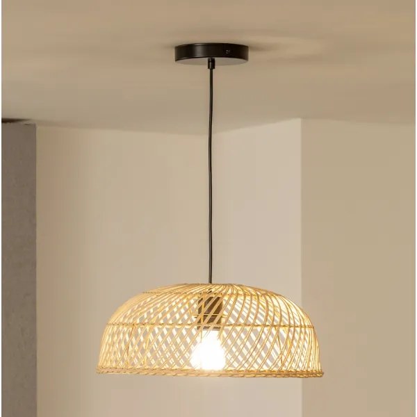 Brilagi - Lustră LED suspendată pe cablu CERIA BOHO 1xE27/40W/230V Ø 40 cm ratan