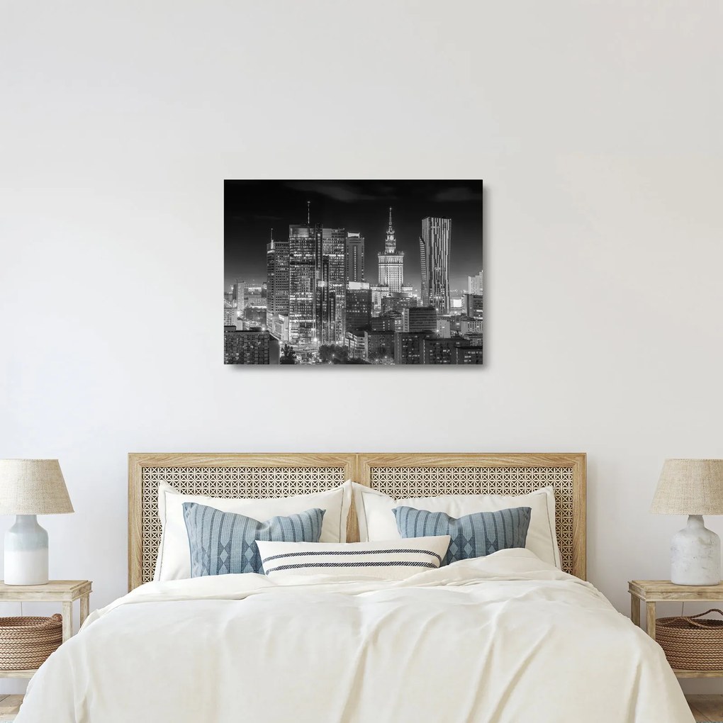 Tablou pe sticlă - Alb și negru New York (70x50 cm)