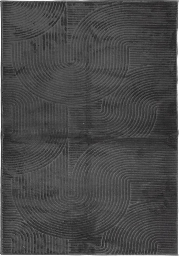 vidaXL Covor IZA aspect scandinav cu fire scurte, antracit,140x200cm