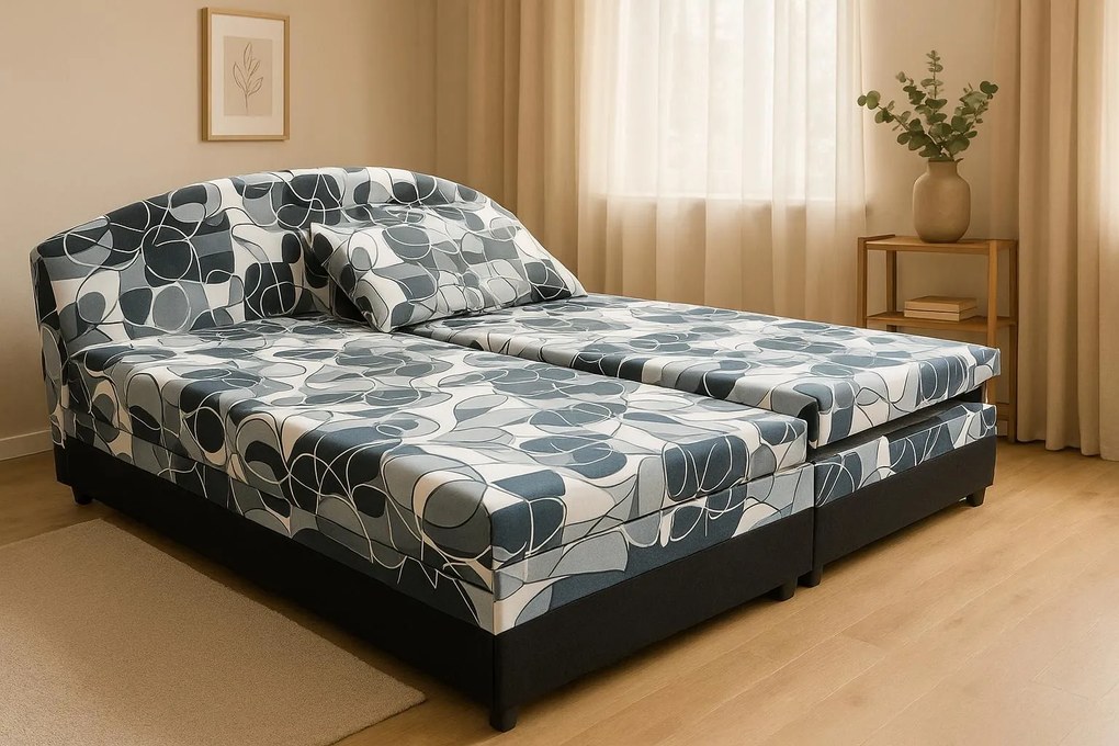 Pat matrimonial 180 cm Velvet (cu saltele din spumă). 793047