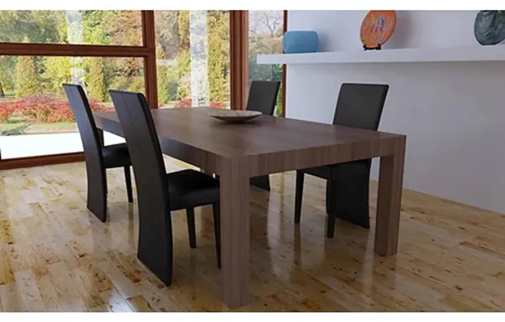 vidaXL Scaune de sufragerie, 4 buc., maro închis, piele ecologică