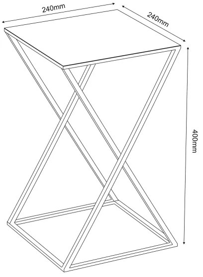 Suport de flori 40x24 cm auriu