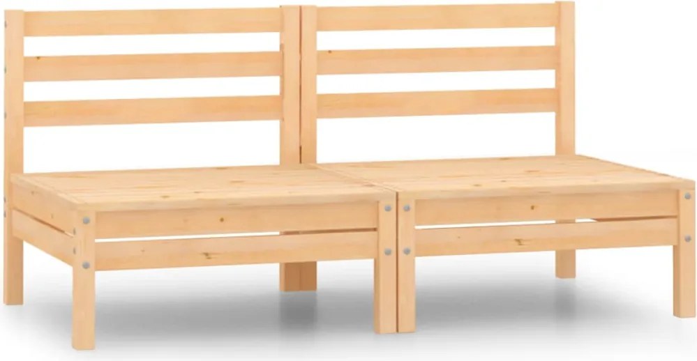 vidaXL Canapea de grădină cu 2 locuri, lemn masiv de pin