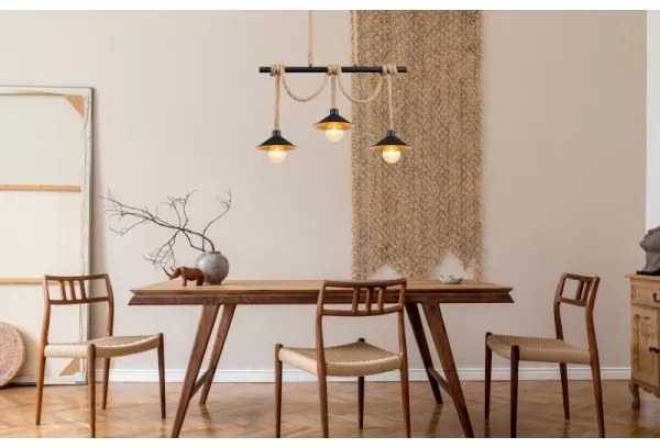 Globo 15690-3H - Lustră DIANA cu cablu, 3xE27/60W/230V, neagră