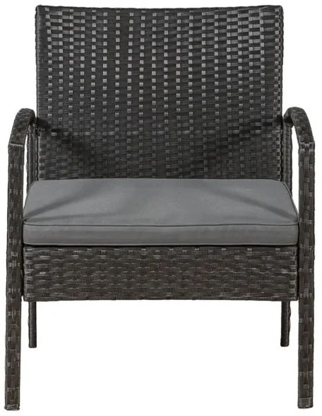 Juskys Set rattan Trinidad - negru