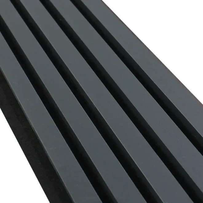 Riflaj decorativ tip panou acustic din MDF, Antracit