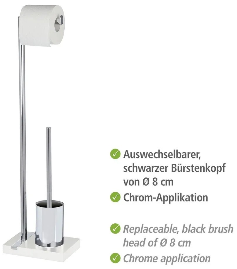 Perie toaletă și suport hârtie igienică Wenko Noble