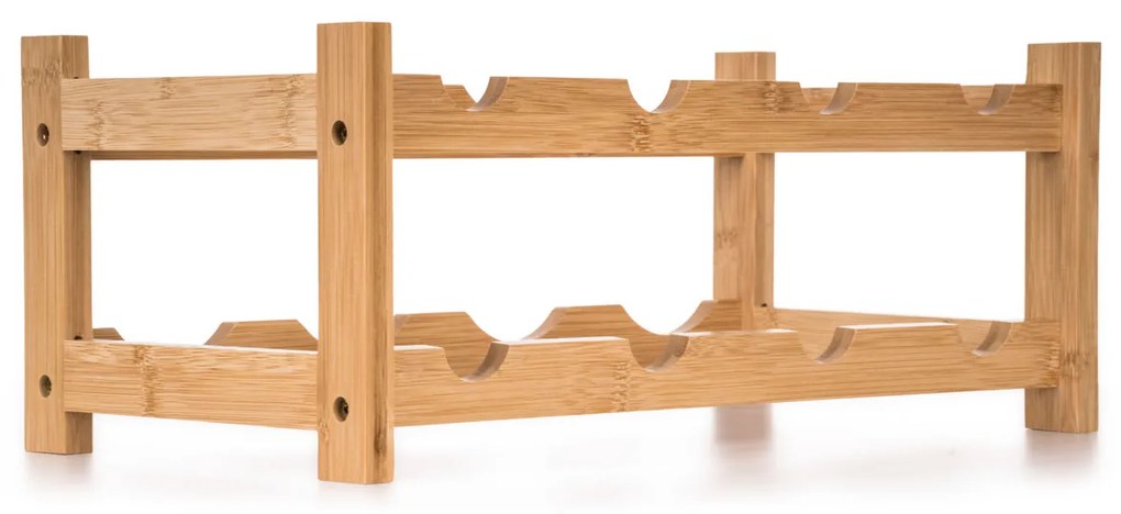 Raft pentruvinuri G21 din bambus, 8 sticle, S