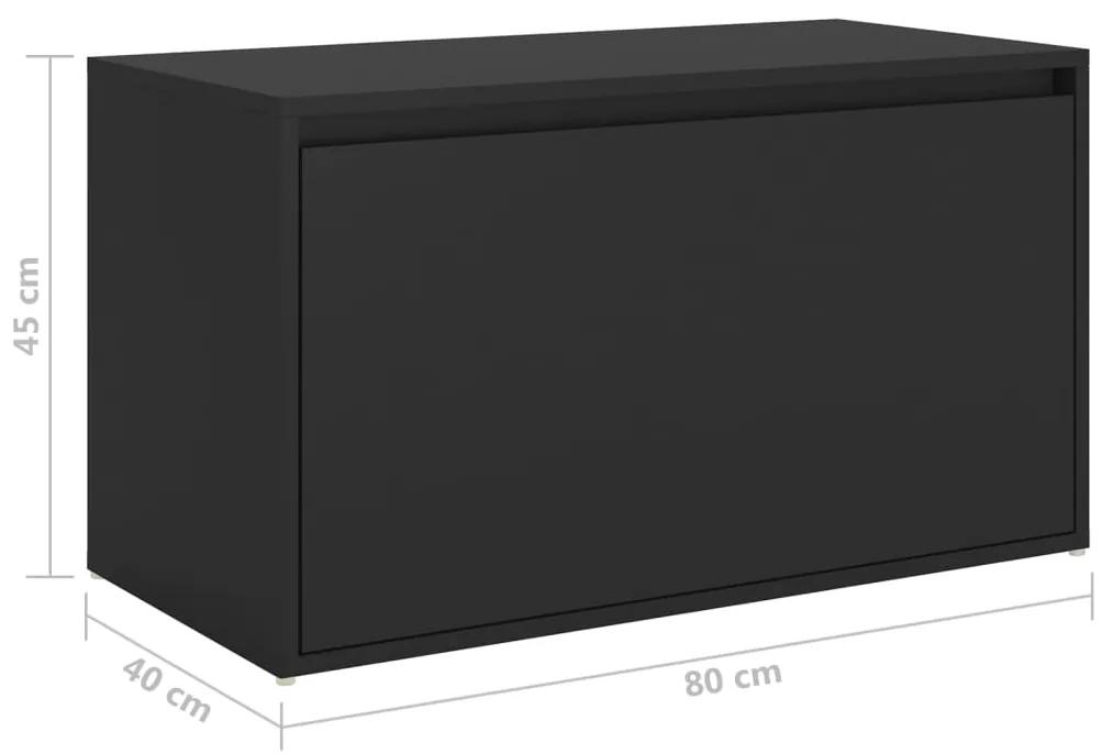 Banca de hol, negru, 80x40x45 cm, PAL Negru