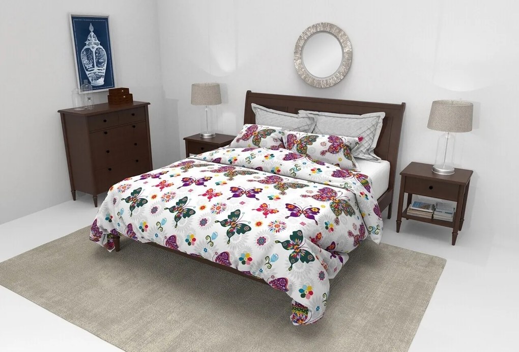 Pilota de Vara Papillons, Microfibra Matlasata, 180x200 cm, 150g/mp