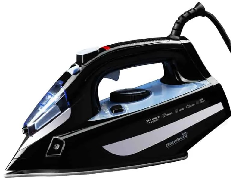 Fier de calcat Hausberg HB-7842BL, 2200W, talpa ceramica, bleu