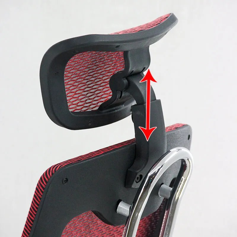 Scaun ergonomic OFF 988 vișiniu, tetieră și suport lombar reglabil