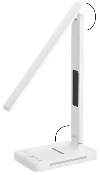 Lampă LED dimabilă cu funcție de încărcare fără fir Qi, afișaj și port USB LED/7W/230V 3000-6000K